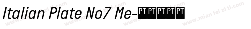 Italian Plate No7 Me字体转换